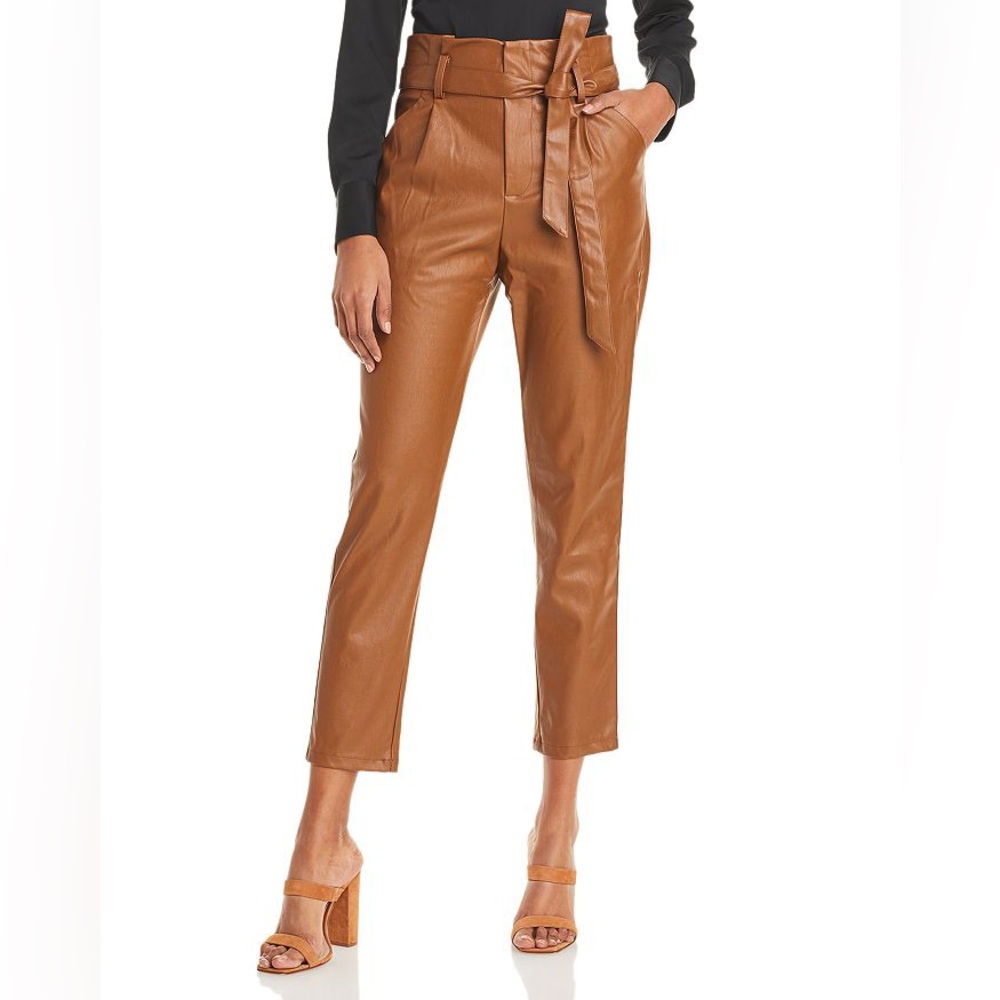 Lucy Paris paperbag faux leather pants